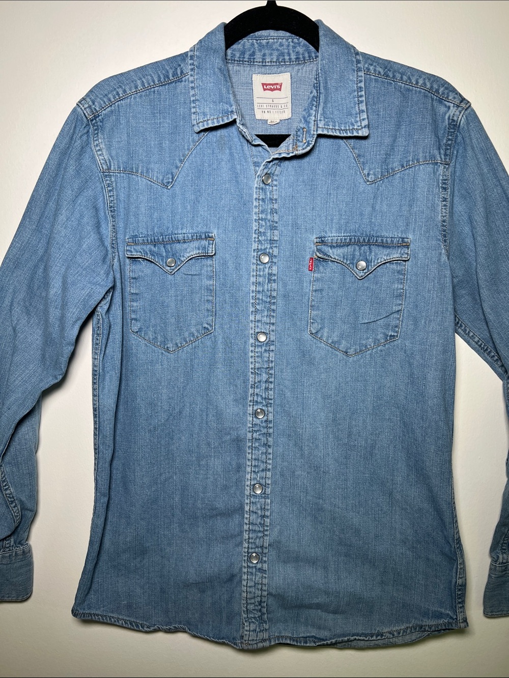 Levi's Light Blue Denim Western Button-Down Shirt